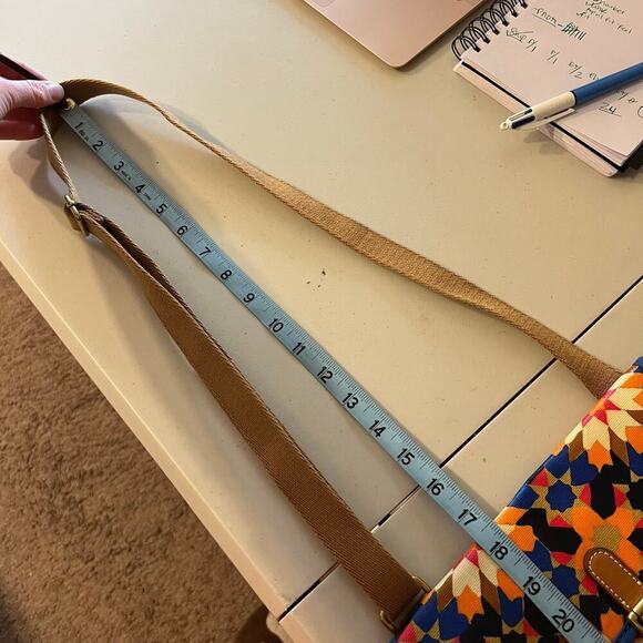 Fossil Bright Printed Indie Floral Slim Medium Crossbody Bag - Picture 11 of 14